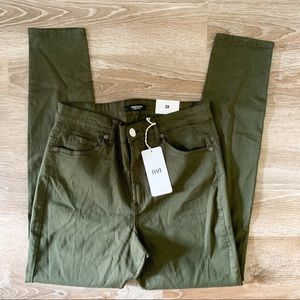 American Bazi Olive High Rise Skinny
